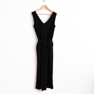 Black Cropped  wide leg Jumper with pockets- Size S -  Stretchy - Reitmans